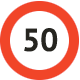 road sign 50